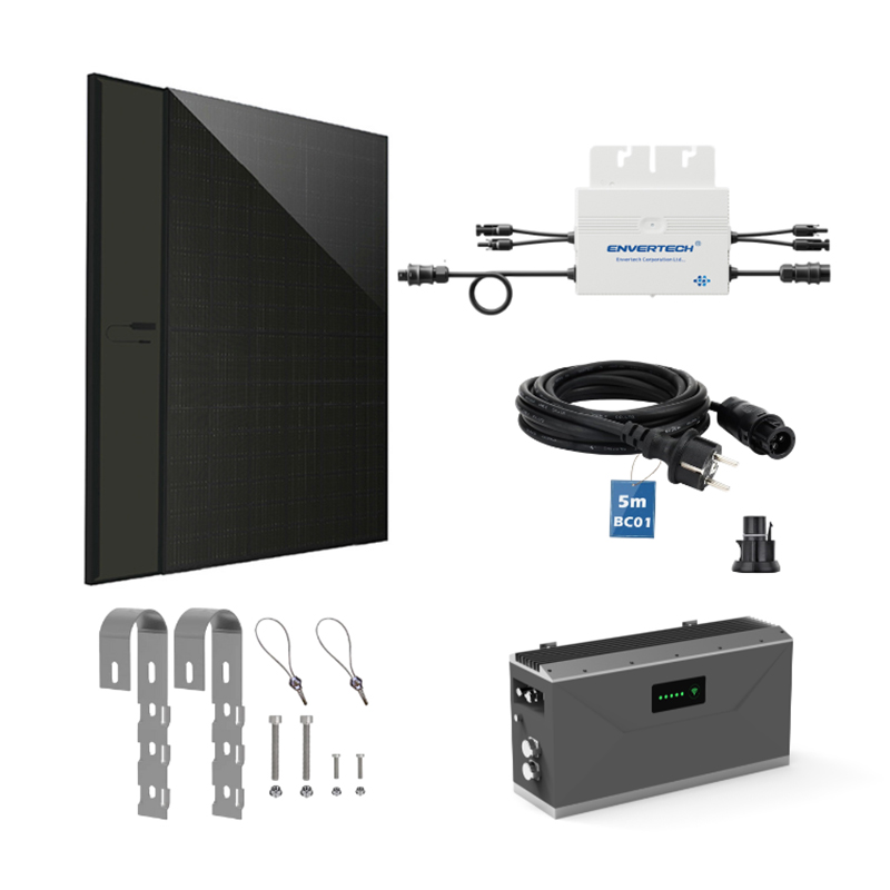 Kit solar balkoni 800W dengan bateri 1.5kwj